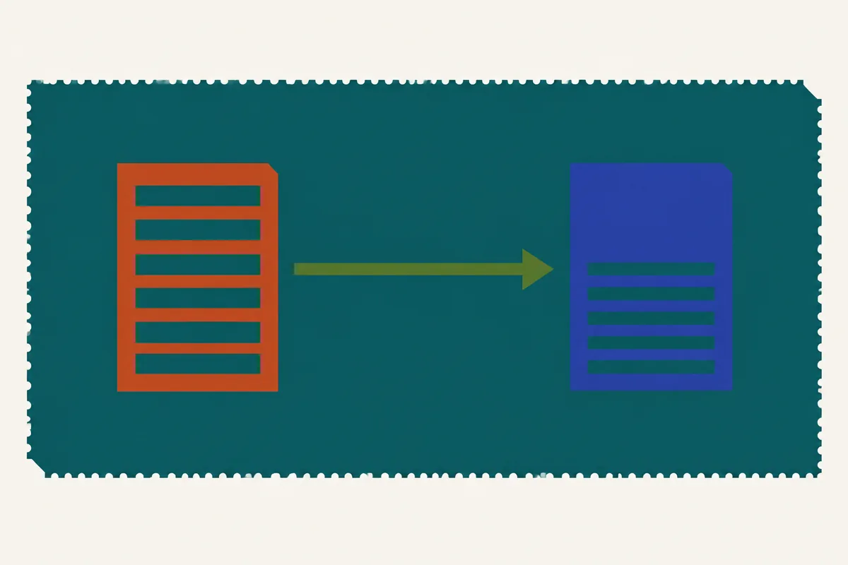 A price-ladder card with evenly spaced rows joined by an arrow to a second card with rows compressed toward the bottom.